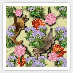 Cat garden Sticker